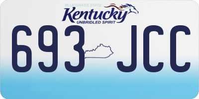 KY license plate 693JCC