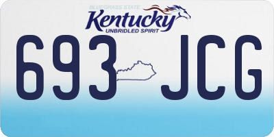 KY license plate 693JCG