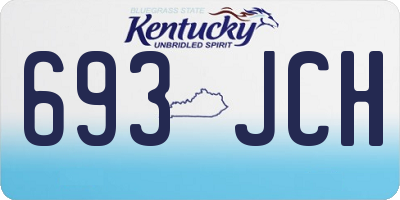 KY license plate 693JCH