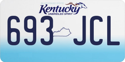 KY license plate 693JCL