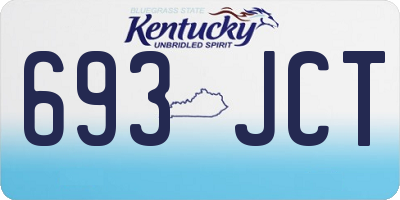 KY license plate 693JCT