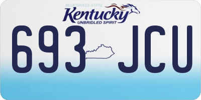 KY license plate 693JCU