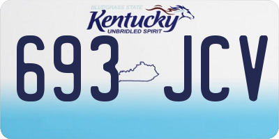 KY license plate 693JCV