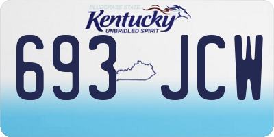 KY license plate 693JCW