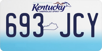 KY license plate 693JCY