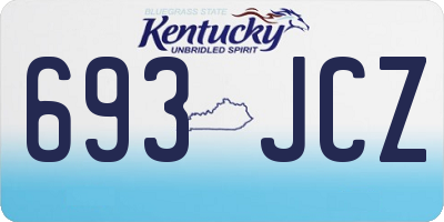KY license plate 693JCZ