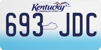 KY license plate 693JDC