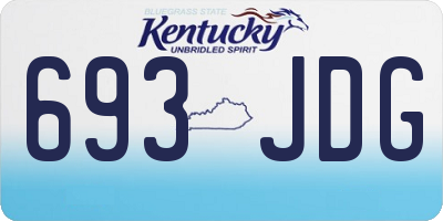 KY license plate 693JDG