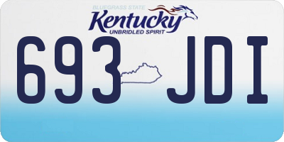 KY license plate 693JDI