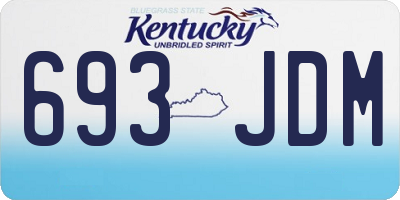KY license plate 693JDM