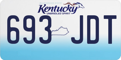 KY license plate 693JDT