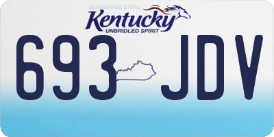 KY license plate 693JDV
