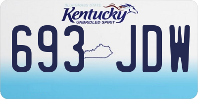 KY license plate 693JDW