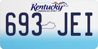 KY license plate 693JEI