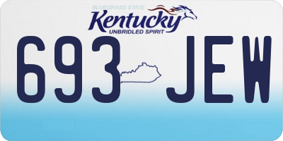 KY license plate 693JEW