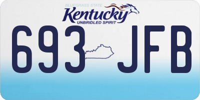KY license plate 693JFB