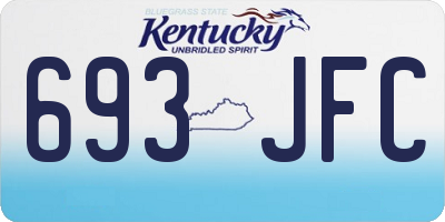 KY license plate 693JFC