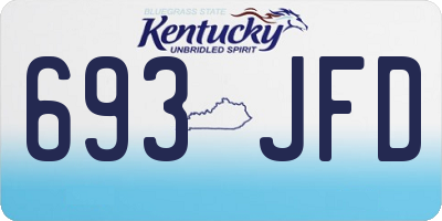KY license plate 693JFD