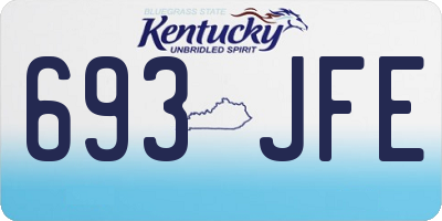 KY license plate 693JFE