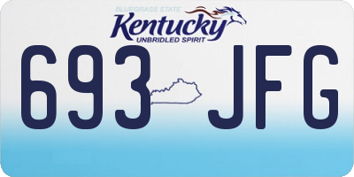 KY license plate 693JFG