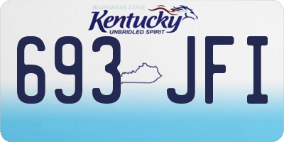 KY license plate 693JFI