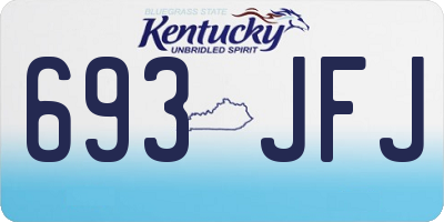 KY license plate 693JFJ