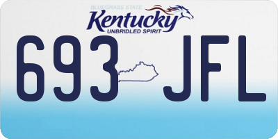 KY license plate 693JFL