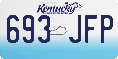 KY license plate 693JFP