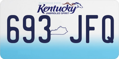 KY license plate 693JFQ