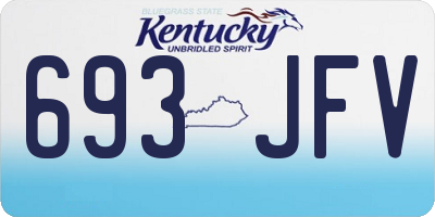 KY license plate 693JFV