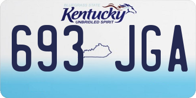 KY license plate 693JGA