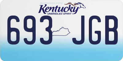 KY license plate 693JGB
