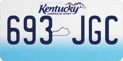 KY license plate 693JGC