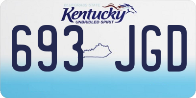 KY license plate 693JGD