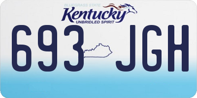 KY license plate 693JGH