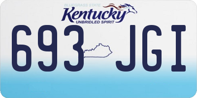 KY license plate 693JGI