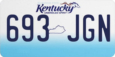 KY license plate 693JGN