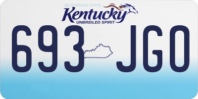 KY license plate 693JGO