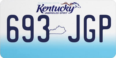KY license plate 693JGP
