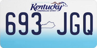 KY license plate 693JGQ