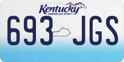 KY license plate 693JGS