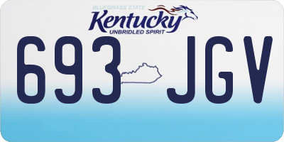 KY license plate 693JGV