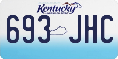 KY license plate 693JHC