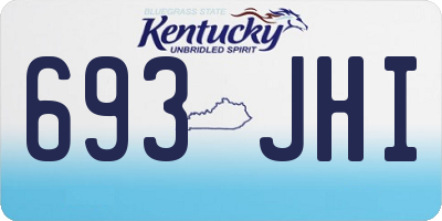 KY license plate 693JHI