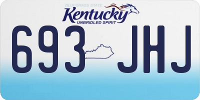 KY license plate 693JHJ