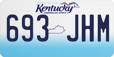 KY license plate 693JHM