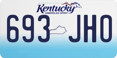 KY license plate 693JHO