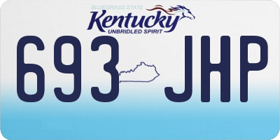 KY license plate 693JHP