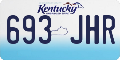 KY license plate 693JHR