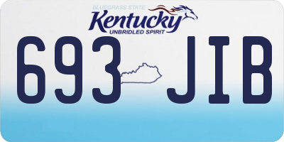 KY license plate 693JIB